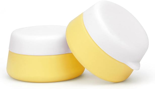 JCSMARTEC 4Pcs Silicone Cream Jars Bottles10ml20ml Cute Refillable Leakproof Containers with Sealed Lids for Eye Face Hand Cream with Small Spatulas Ideal for Travel - Image 2