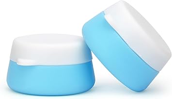 JCSMARTEC 4Pcs Silicone Cream Jars Bottles10ml20ml Cute Refillable Leakproof Containers with Sealed Lids for Eye Face Hand Cream with Small Spatulas Ideal for Travel - Image 5