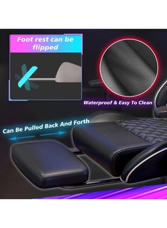 Chulovs Gaming Chair, Ergonomic Computer Gaming Chair with Footrest, Massage Lumbar Video Game Chairs, Adult Office Gamer Chair with Adjustable Seat Height and Backrest  - Image 5