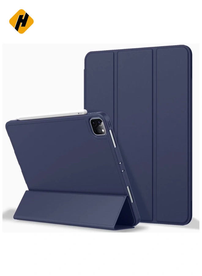 HuHa iPad Pro 12.9 Case 2020 with Pencil Holder (4th Generation), Premium Protective Case Cover with Soft TPU Back and Auto Sleep/Wake Feature for 2020/2018  - Image 1