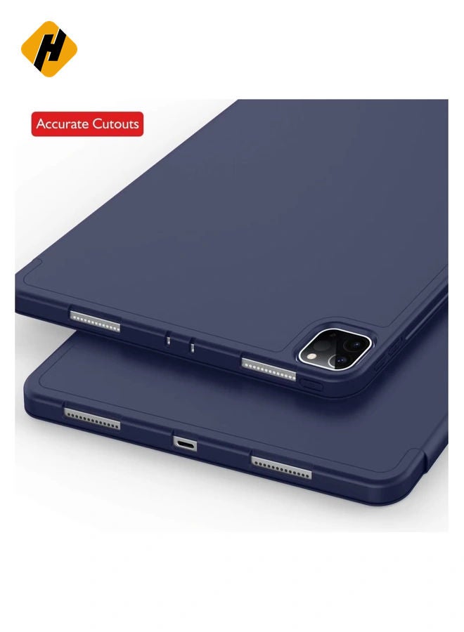 HuHa iPad Pro 12.9 Case 2020 with Pencil Holder (4th Generation), Premium Protective Case Cover with Soft TPU Back and Auto Sleep/Wake Feature for 2020/2018  - Image 4
