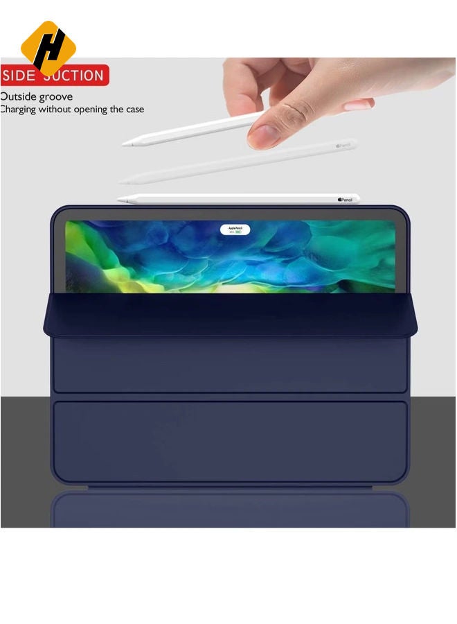 HuHa iPad Pro 12.9 Case 2020 with Pencil Holder (4th Generation), Premium Protective Case Cover with Soft TPU Back and Auto Sleep/Wake Feature for 2020/2018  - Image 2