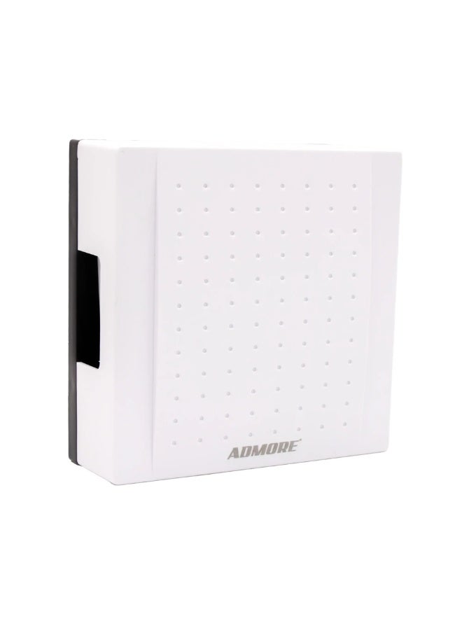 Admore Mechanical AC Dingdong Doorbell Chime with Classic Dual-Tone Sound - White and Black