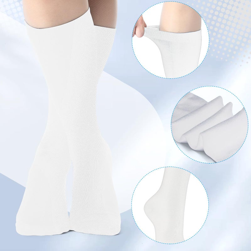 Croloose 4 Pairs Silk Liner Socks Ultra-lightweight Hiking Liners Calf Sweat Absorption Socks for Adult(White,L) - Image 5