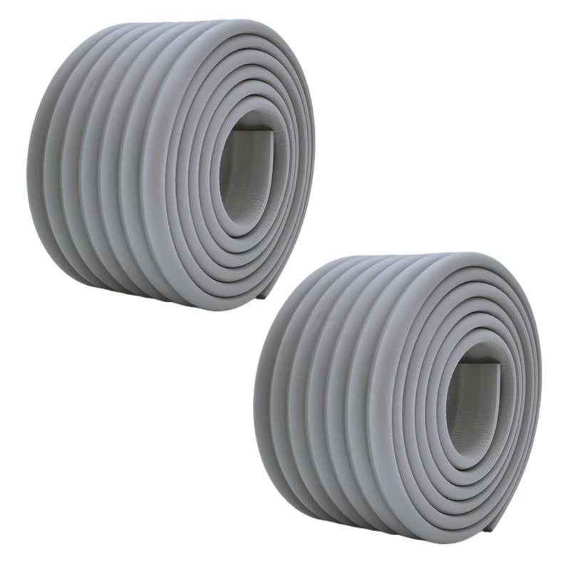 M2cbridge Multifunctional Edge and Corner Guard Coverage Baby Safety Bumper DIY 65 Ft Grey 65ft x 2