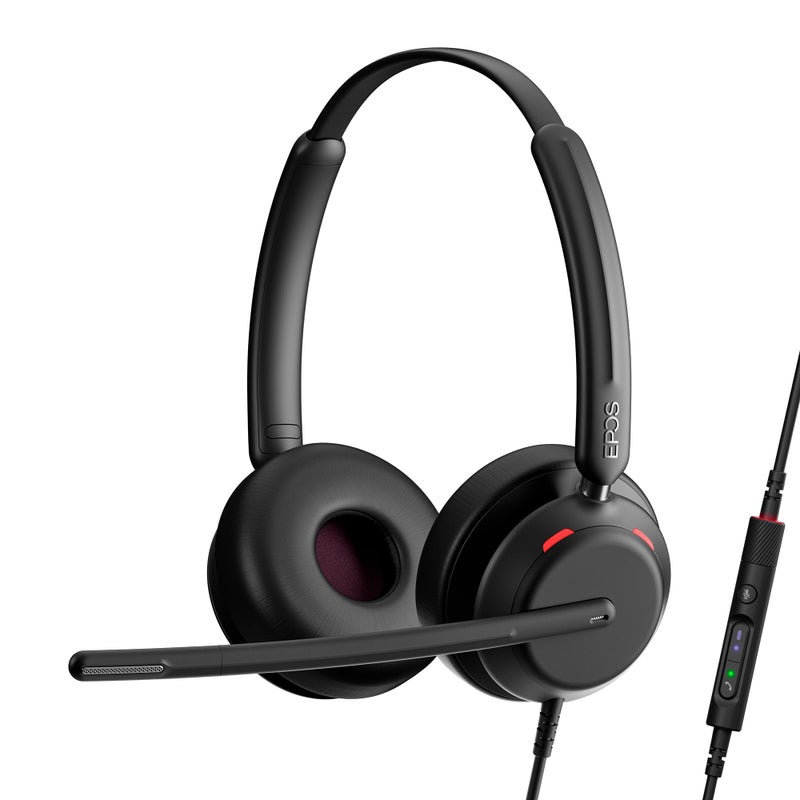 EPOS IMPACT 760T DualSided Wired Headset for PC with NoiseCanceling Mic Microsoft Teams Certified USB C and USB A InLine Controls Super Wideband Audio Comfortable for Office Calls Remote Work - Image 2
