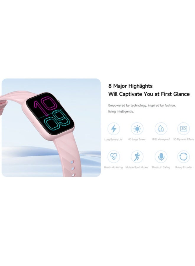 SMART WATCH Minimalist Design Smart Experience 1.83 "Square Touch Screen| Bluetooth call| IP68 waterproof| Multi-motion mode| Information real-time push 220mAh battery| Voice Assistant - Image 4