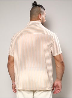 Instafab Plus Unbalanced Striped Shirt  - Image 2