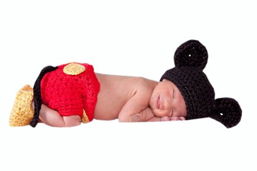 Jastore® Photography Prop Baby Costume Cute Crochet Knitted Hat Cap Girl Boy Diaper Shoes Mouse - Image 2