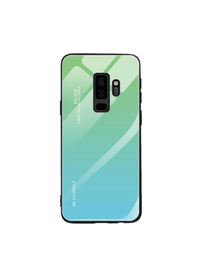 Generic - Case Cover For Galaxy S9 Gradient Color Glass Case (Sky Blue) - Image 1