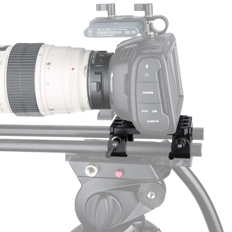 NICEYRIG Tripod Mounting Plate with 15mm Rod Clamp Railblock for Rod Support/DSLR Rig Cage - Image 2