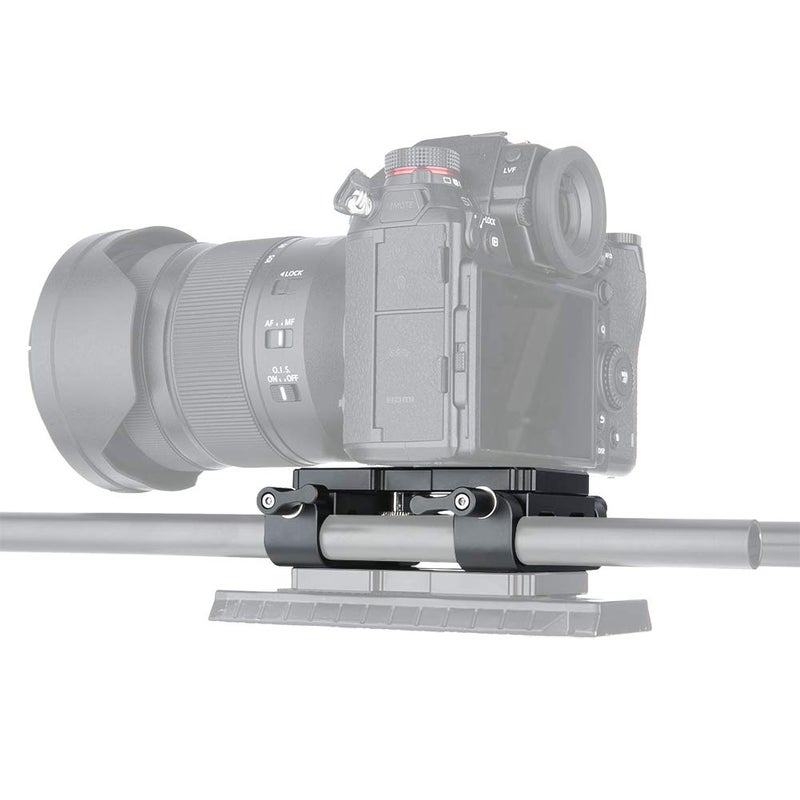 NICEYRIG Tripod Mounting Plate with 15mm Rod Clamp Railblock for Rod Support/DSLR Rig Cage - Image 4