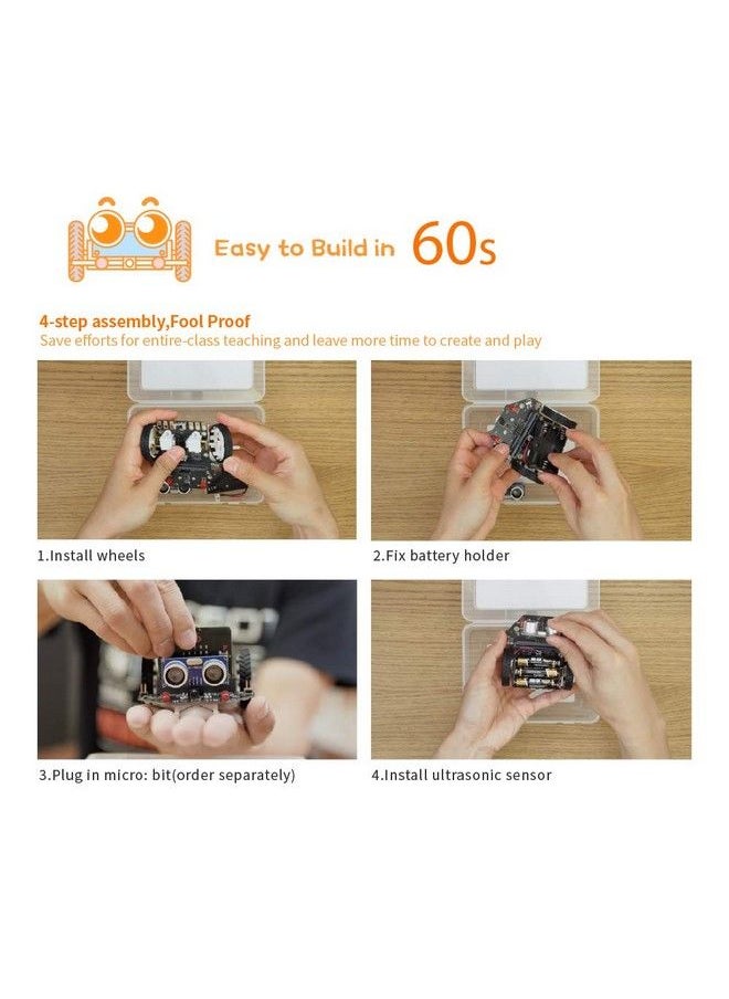 DFROBOT - Maqueen Micro:Bit Robot Platform Graphical Programming Educational Robotic Car For Kids Stem Learning Diy Mini Robot Kit For Maker Education (Without Micro:Bit Board) - Image 1