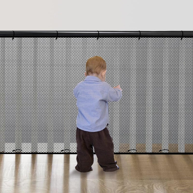 Cupount Banister Guard for Baby 10ft x 33ft Black Safety Mesh Netting for Pets and Kids  Stair Railing Cover for Home - Image 1