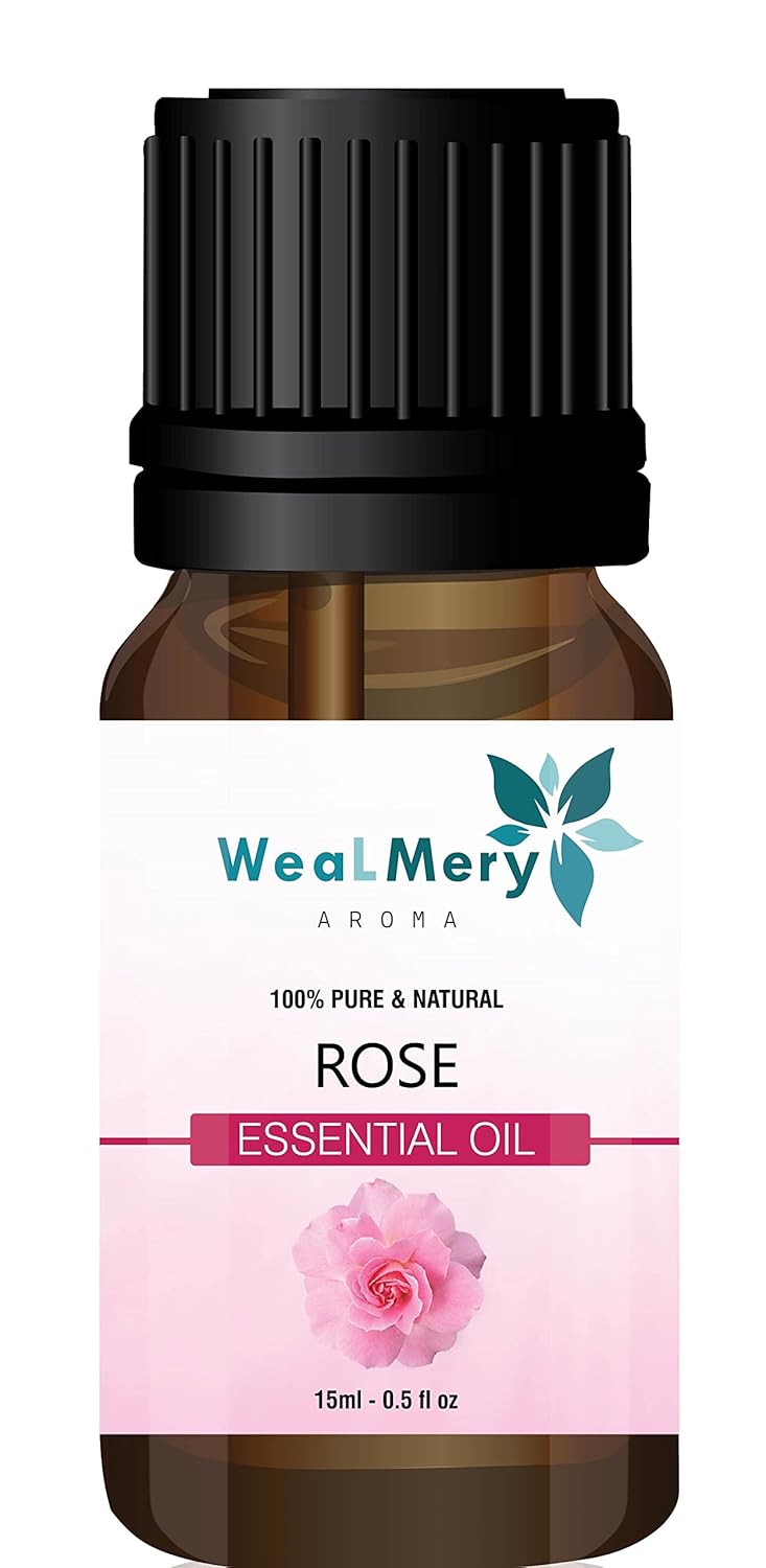 WeaLMery AROMA WeaLMery AROMA Rose Essential Oils Gulab Oil for Skin Hair Face Acne Care 100 Pure NaturalTherapeutic Grade Essential Oil 15ML  - Image 1