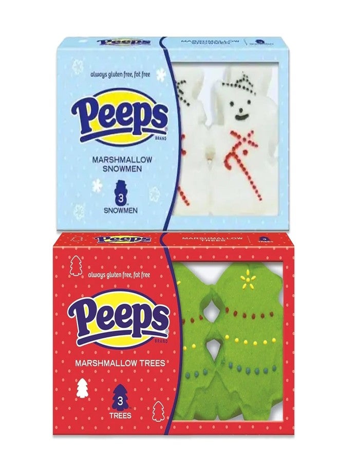 Peeps Christmas Marshmallow Variety Pack of 4-3 Count - Trees, Gingerbread, Snowmen, and Stockings - Delicious Fun for the Whole Family - Image 4