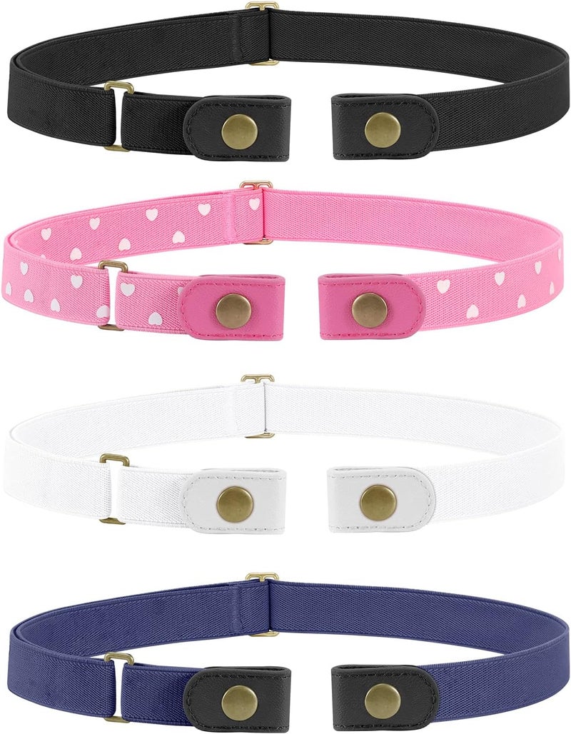 Werforu No Buckle Stretch Belt for Child Boys and Girls Buckle Free Kids Belt Up to 24 Inches - Image 2