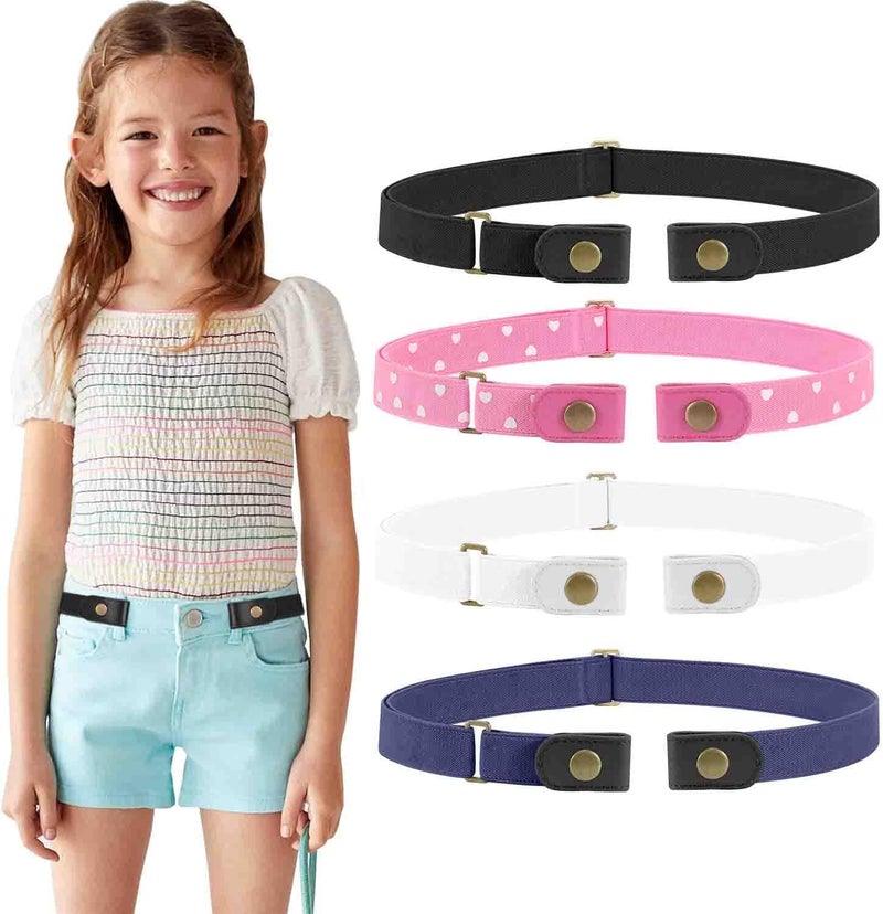 Werforu No Buckle Stretch Belt for Child Boys and Girls Buckle Free Kids Belt Up to 24 Inches - Image 1