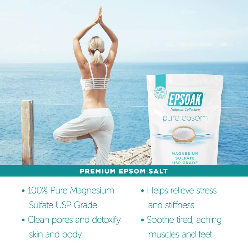 Epsoak Epsom Salt 4 lbs. USP Magnesium Sulfate (Qty. 2 x 2 lb. Bags) - Image 3