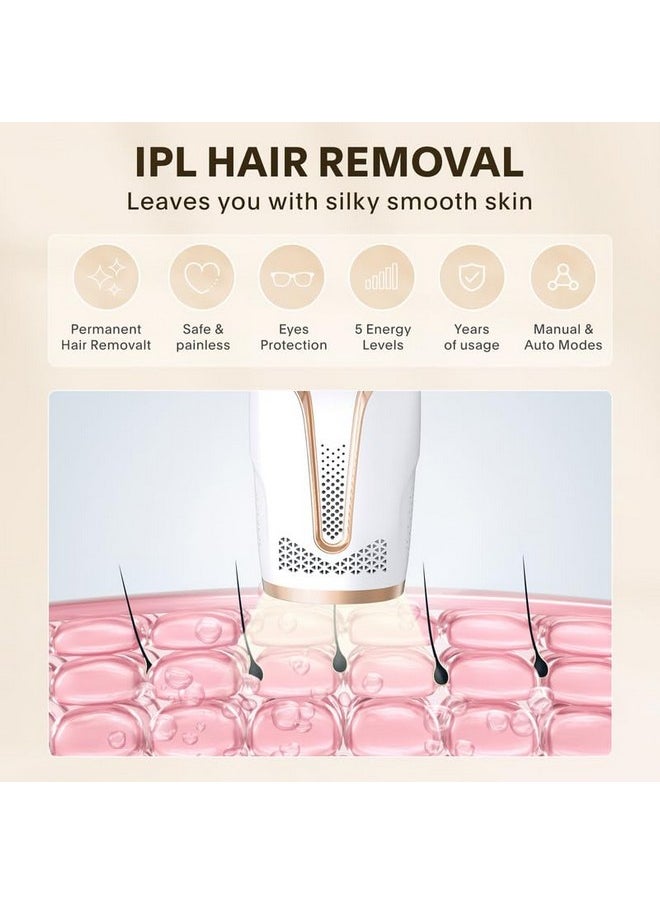 جاي فرانكو - إزالة الشعر بالليزر للنساء والرجال، جهاز إزالة الشعر بالليزر IPL 999,999 ومضة لإزالة الشعر بشكل دائم للوجه والساقين والذراعين وخط البكيني والجسم بالكامل للاستخدام في المنزل - Image 1