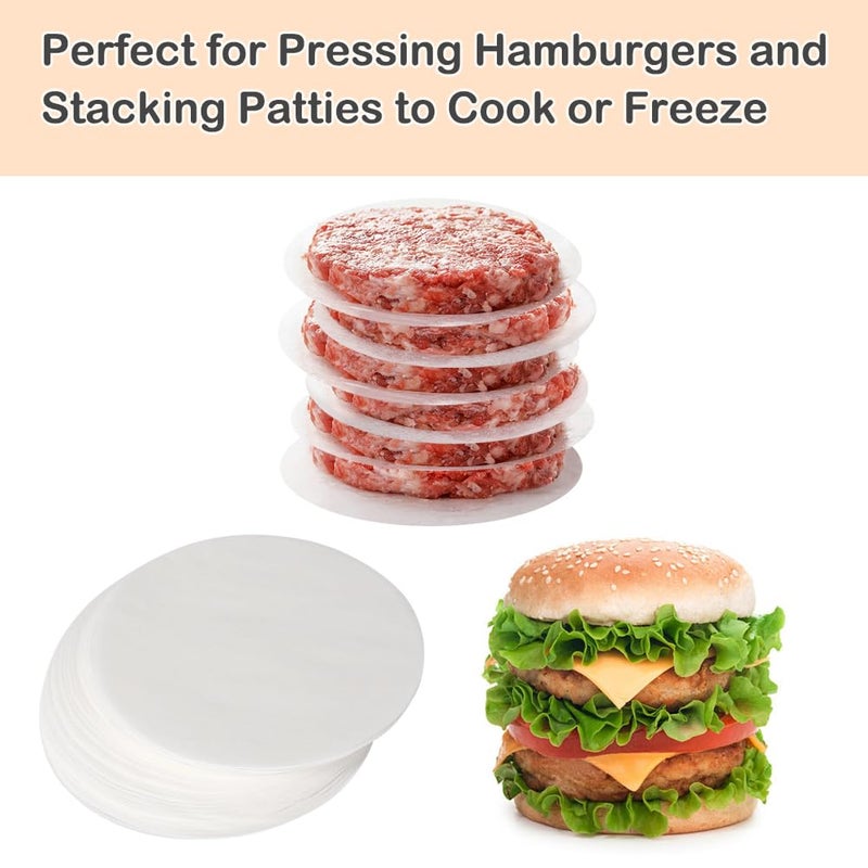 BYKITCHEN 6 Inch Round Parchment Paper, Set of 200, Non Stick Burger Patty Paper/Small Round Parchment Paper for Springform Pan, Round Cake pan and Smash Burger Press (4.5/5.5/7/8/9/10/12in Optional) - Image 5