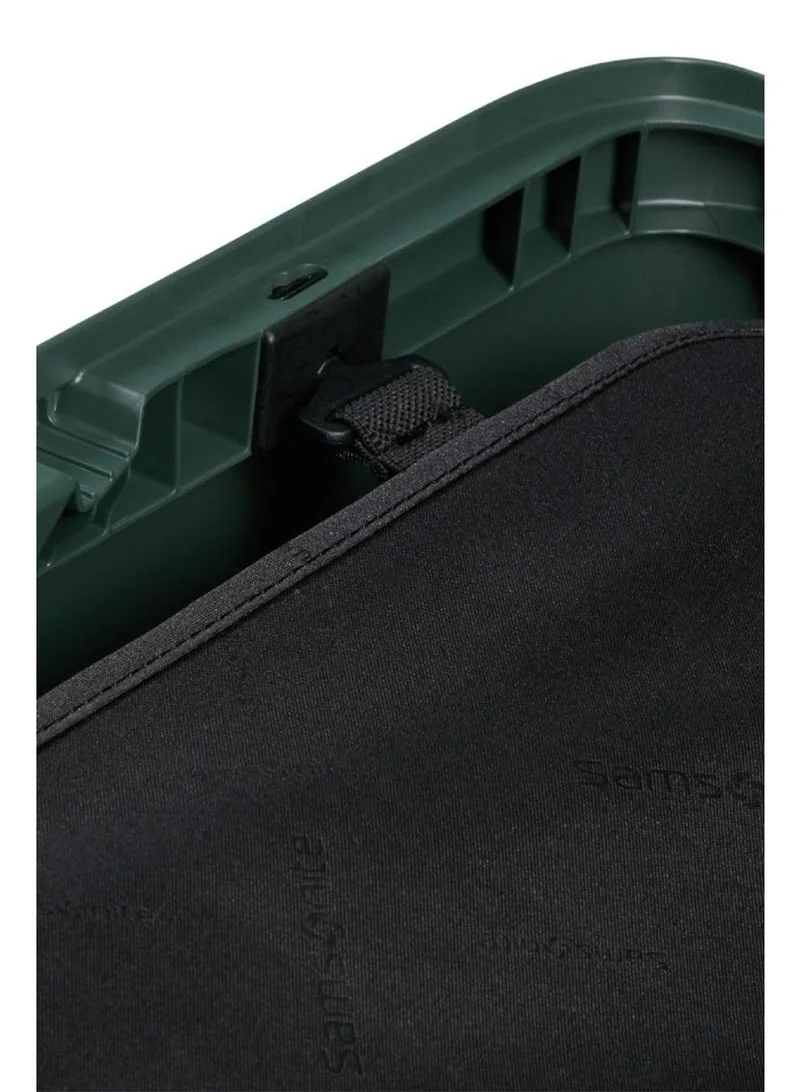Samsonite forest green magnum eco suitcase cabin size 55 cm / 20 inch, 4 spinner wheels, polypropylene, forest green|removable divider pads|recyclex material technology|3 point locking system|id tag - 5 years international warranty  | Best Price UAE