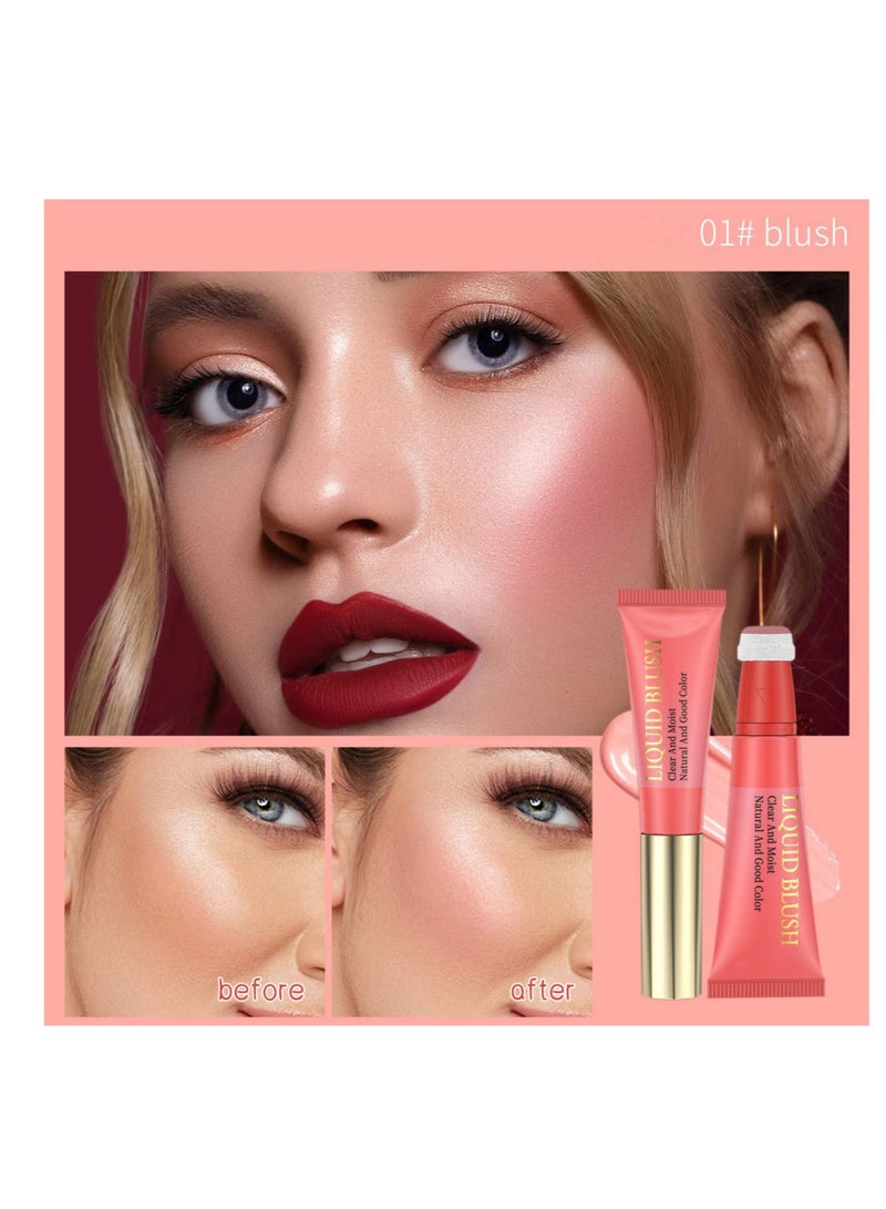 SYOSI 3 Pcs Liquid Blush, Dewy Cheek Tint, Creamy Texture Blush Wand, Natural Makeup, Moisturizing Lightweight Blendable Feel - Image 3
