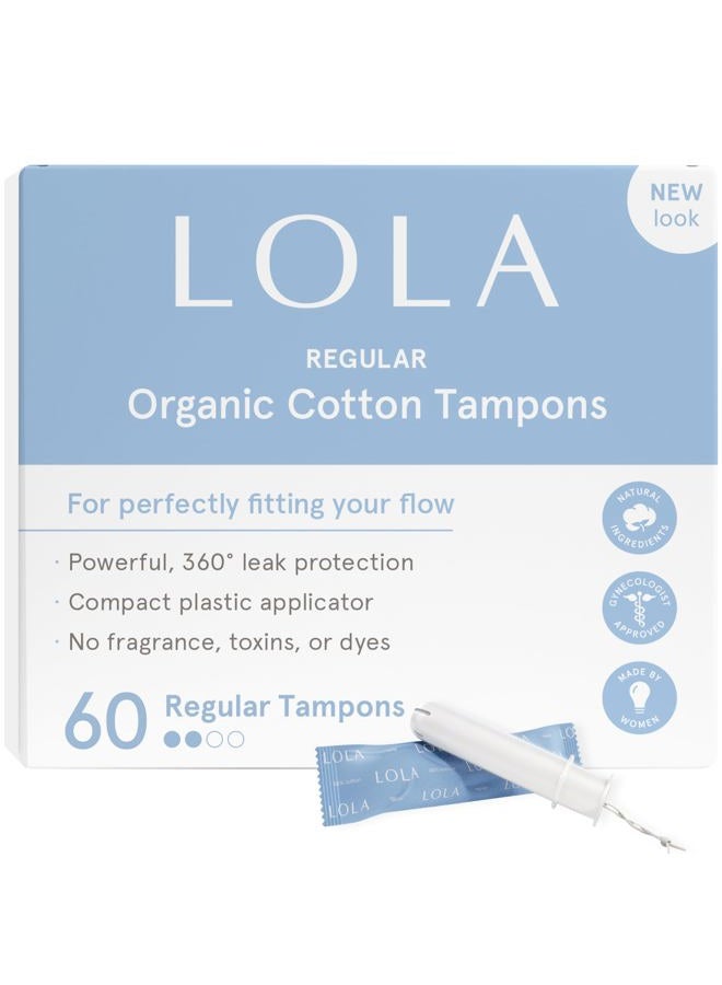 LOLA Organic Cotton Tampons - Tampons Regular, Period Feminine Hygiene Products, HSA FSA Approved Products Feminine Care - Image 1