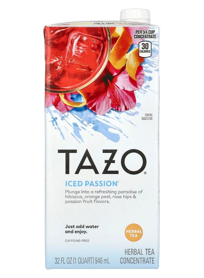 TAZO Iced Passion Herbal Tea Concentrate Caffeine-Free 32 fl oz (946 ml)