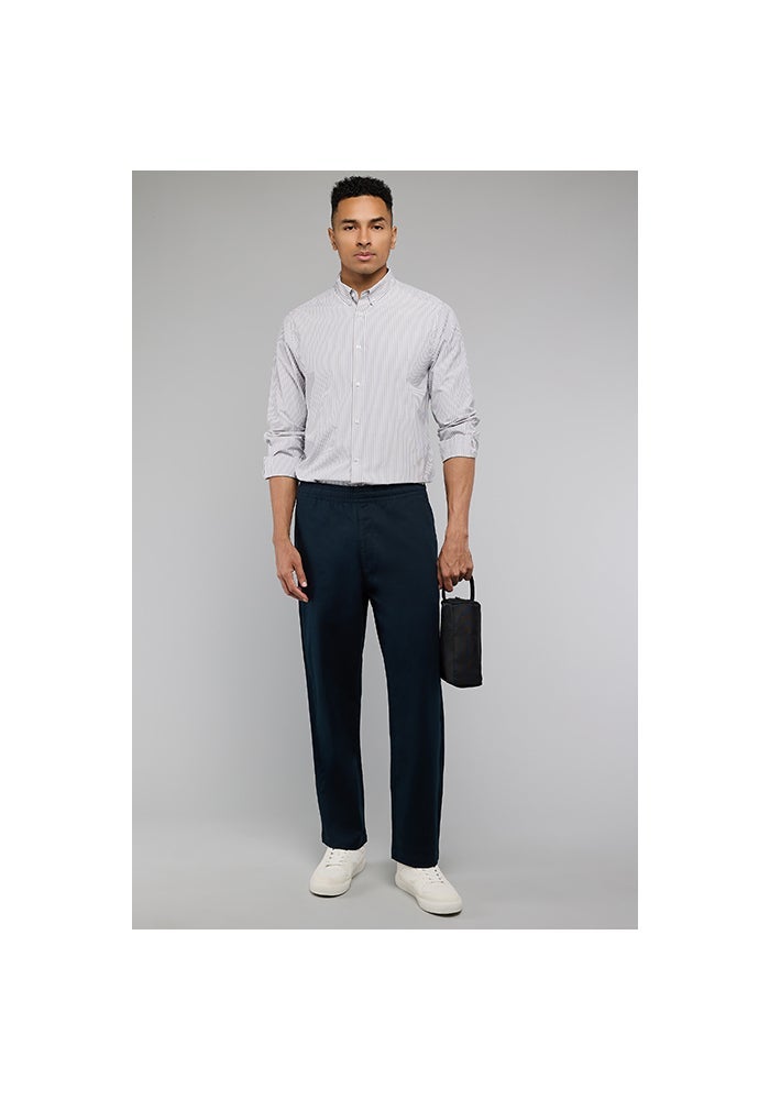 R&B Striped Shirt with Button-Down Collar and Long Sleeves - Image 3