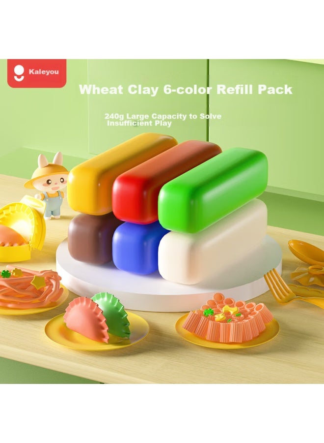 Coloyou 6-color Common Color Flour Clay Refill Pack, Non-toxic Playdough, Children's Non-extremely Light Clay, Children's Toy - Image 2