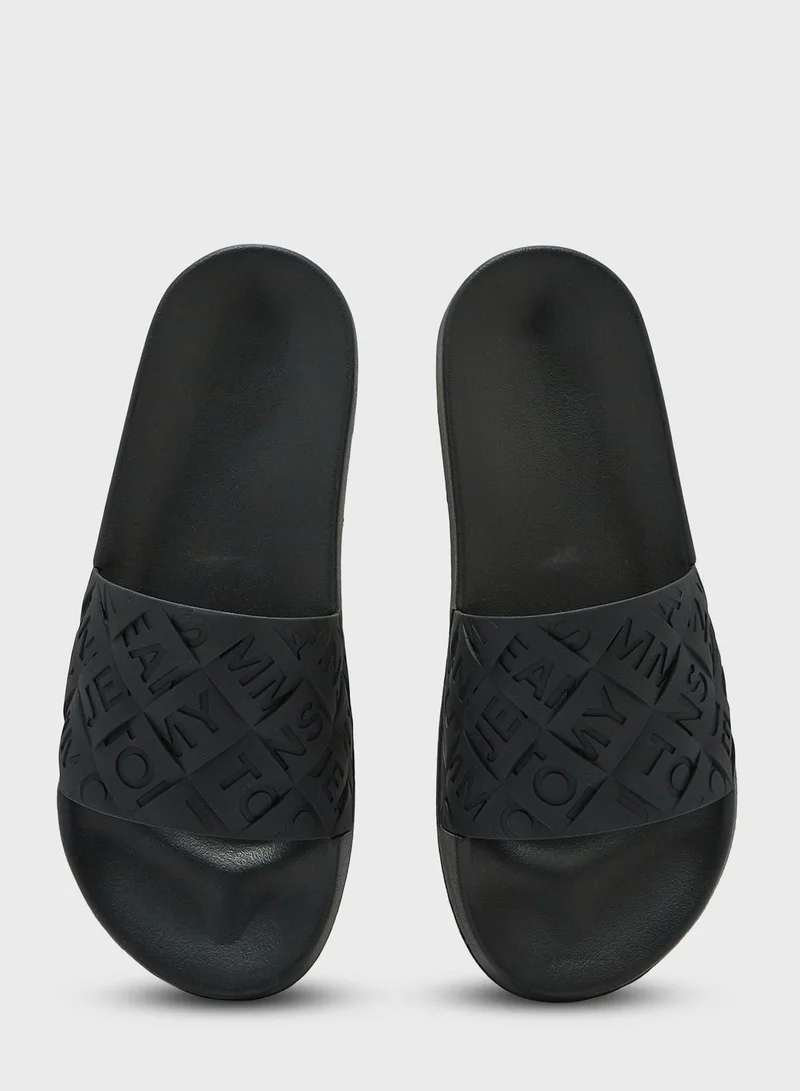 TOMMY JEANS Woven Pool Slides