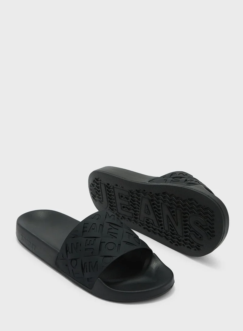 TOMMY JEANS Woven Pool Slides