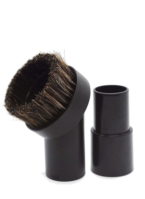 Round Dust Brush 1.25" 25MM Cleaner Vacuum Attachment Soft Bristles Replacement with 1-1/4" to 1-3/8" Hose Adapter