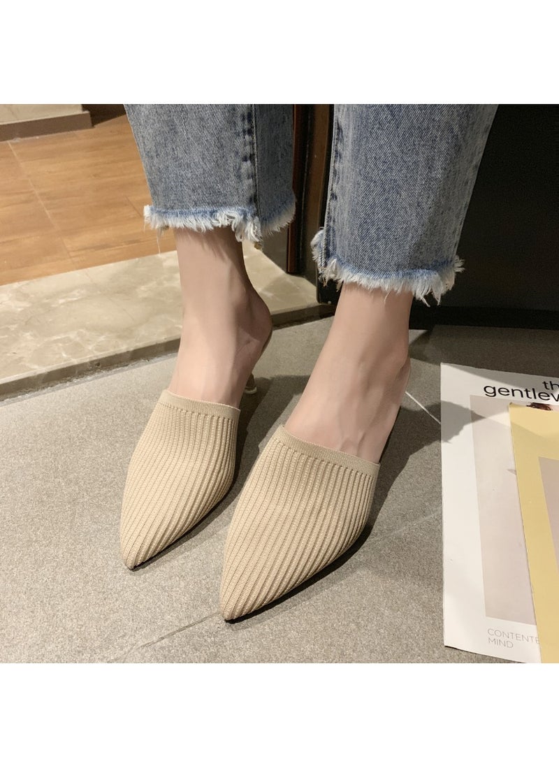 Rup Art Women’s Lightweight Comfy Heels – Simple Pointed Toe Slip-On Slippers – Stylish Daily Wear Shoes  - Image 3
