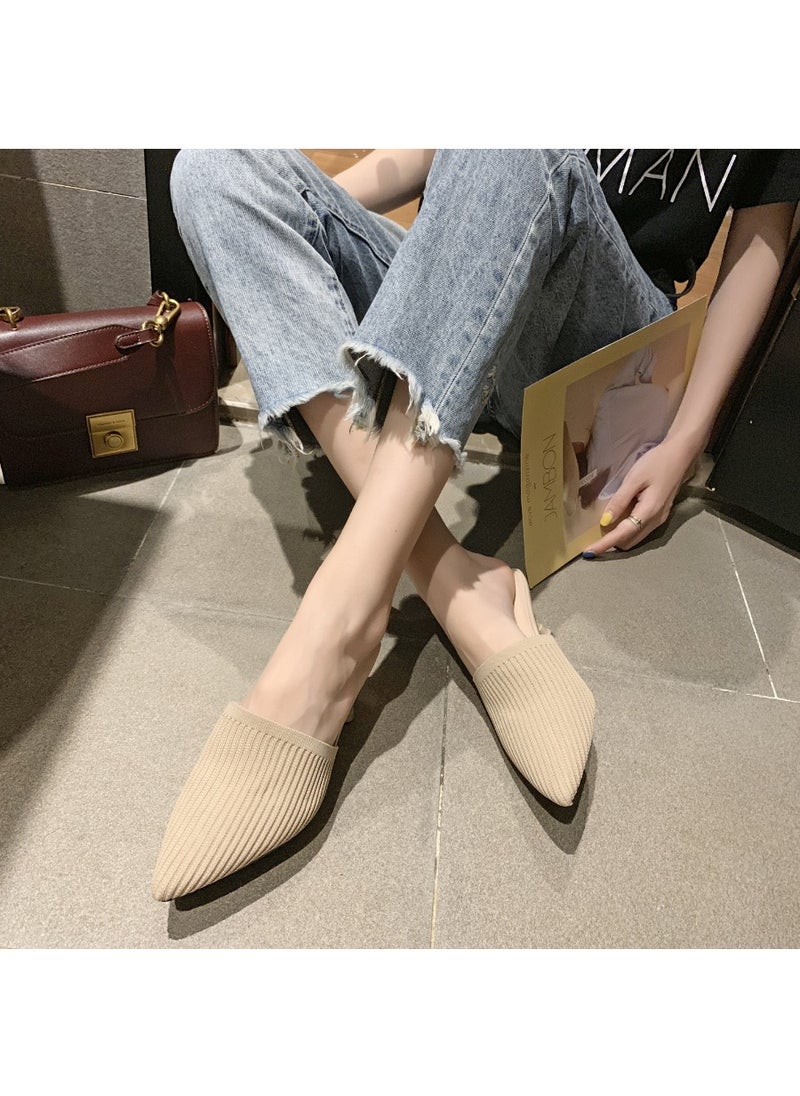 Rup Art Women’s Lightweight Comfy Heels – Simple Pointed Toe Slip-On Slippers – Stylish Daily Wear Shoes  - Image 5