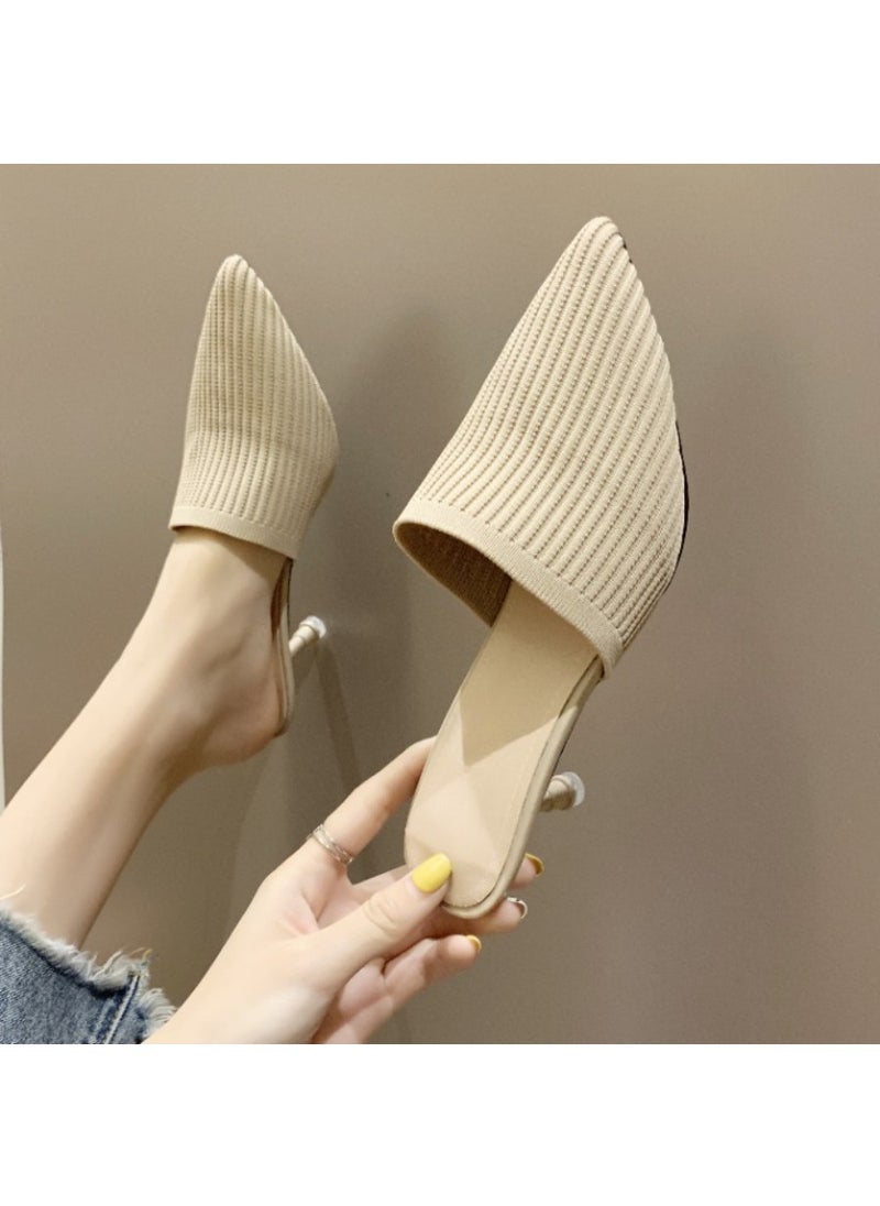 Rup Art Women’s Lightweight Comfy Heels – Simple Pointed Toe Slip-On Slippers – Stylish Daily Wear Shoes  - Image 2