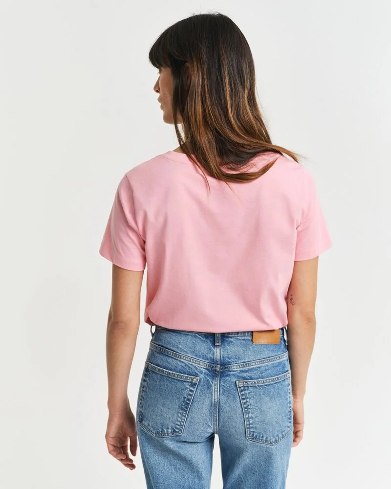 غانت Gant Regular Shield Ss V-Neck T-Shirt