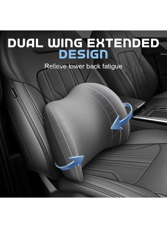 HOMESTAR 2025 New Car Headrest & Lumbar Support Cushion, Ergonomic Car Seat Headrest Neck Rest Cushion Lumbar Support Pillow Memory Foam & Breathable Removable Cover for Neck Back Pain Relief (Blue) - Image 5