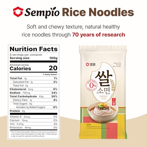 SEMPIO Rice Noodles  93 RiceBased GlutenFree Pasta Alternative Perfect for Clean Eating Korean Somen  Thin  Soft Ideal for Healthy Ramen Guksu Udon 282oz  800g AllergenFriendly - Image 5