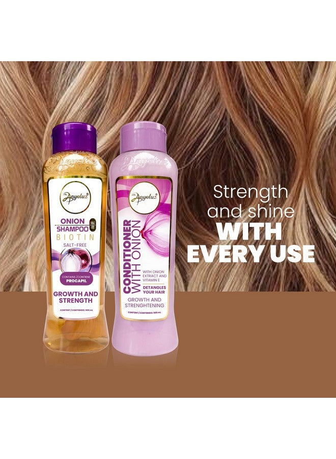 ANYELUZ Anyeluz Onion Shampoo and Conditioner Set - Enriched with Onion Extract and Biotin, Cleanses and Reduces Oiliness, Strengthens and Revitalizes, Suitable for All Hair Types  - Image 4