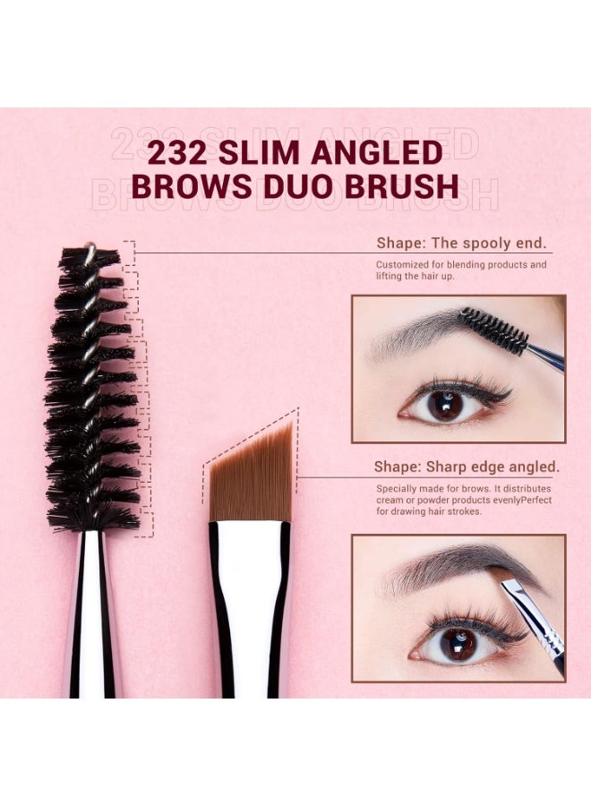 جيساب مجموعة فرش الحواجب من جيسوب، 3 قطع، طقم فرش مكياج احترافية، لون أسود وفضي فاخر T326 - Image 2