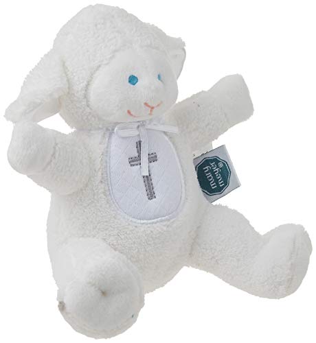 Mary Meyer Baby Rattle Soft Toy 5Inches Christening LambWhite - Image 1