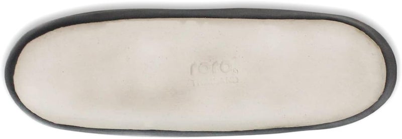 roro roro Modern Minimalist Matte Black Oval Pinch Bowls  Handmade Ceramic Stoneware  For Spices Sauces  QTips Cotton Buds  Set of 2 - Image 3