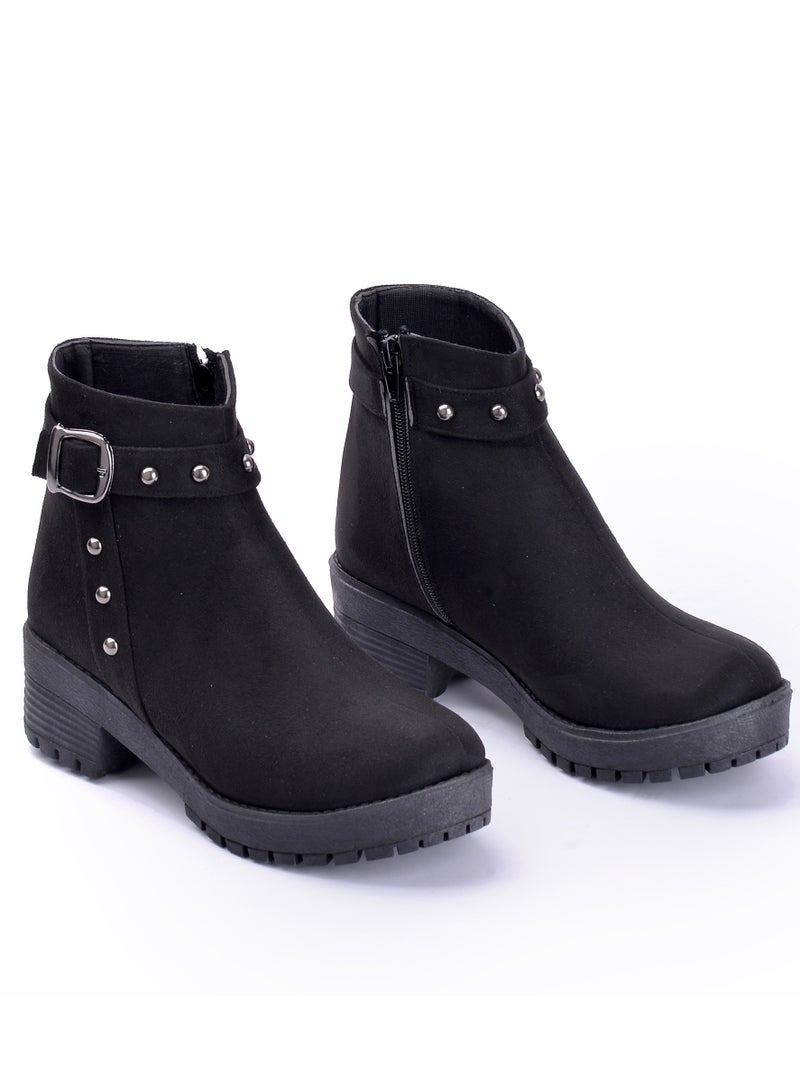 LIFESTYLISH Boot Stylish Suede Ornament Capsule G-10 - Black  - Image 2
