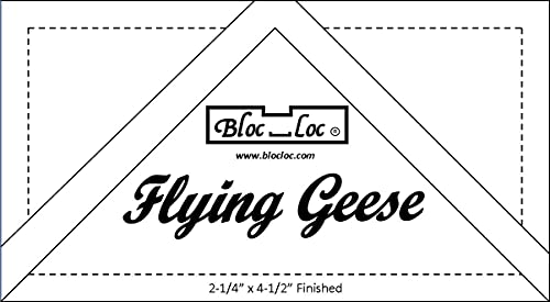 Bloc Loc Flying Geese Quilting Ruler 214 x 412 Finished 234 x 5 Trimmed Size for Quilters - Image 1