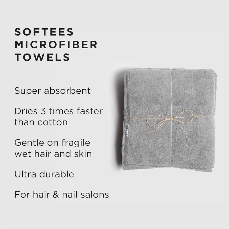 Fromm Softees Microfiber Hair Towels - 10 Pack, 16" x 29" - Ideal for Salon, Spa, and Gym Use - Image 2