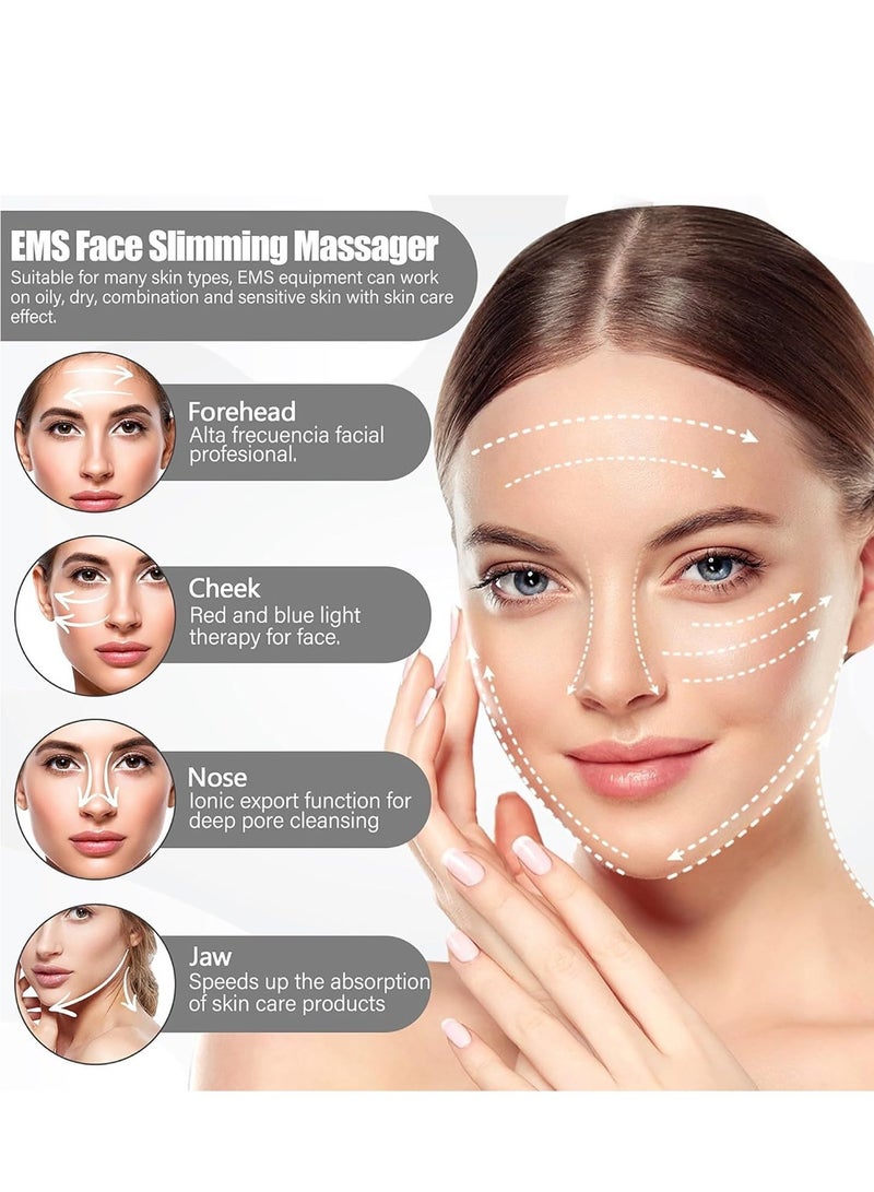 Excefore LED Light Therapy for Face,4 in 1 Face Lift Device,Skin Beauty Device for Smooth Face and Neck, Portable Electric Tightening Face Neck Massager for Double Chin - Image 5
