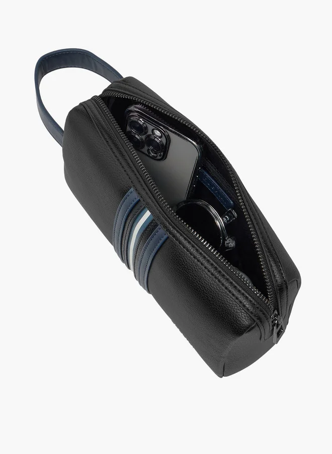 دوتشيني Striped Pouch with Zip Closure