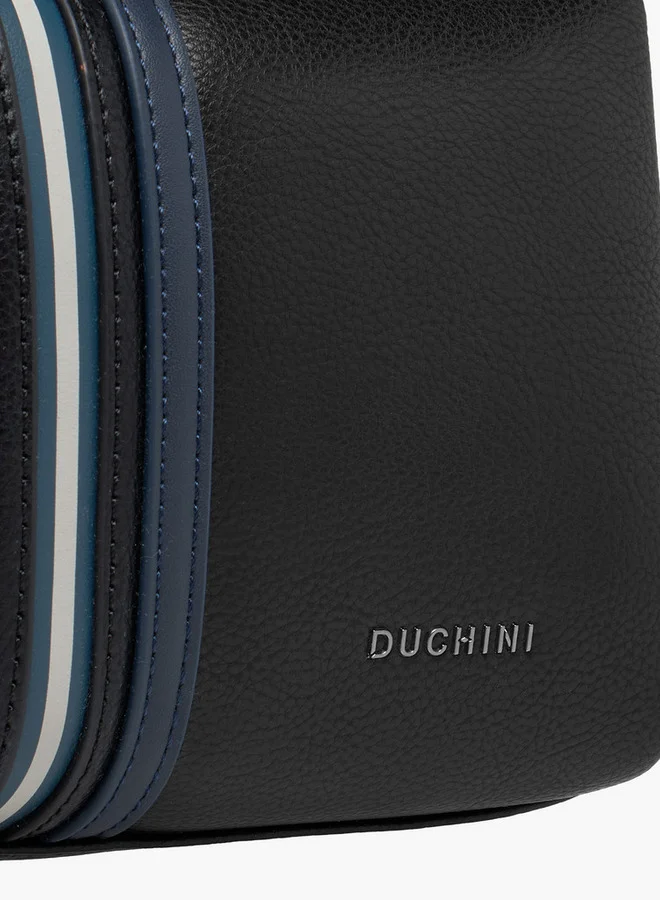 دوتشيني Striped Pouch with Zip Closure